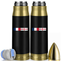 France England Dual Flag Graphic Bullet Tumbler Anglo English French Heritage Mixed Roots Pride Match Day