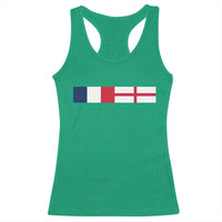 France England Dual Flag Graphic Racerback Tank Top Anglo English French Heritage Mixed Roots Pride Match Day