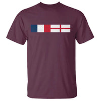 France England Dual Flag Graphic T Shirt Anglo English French Heritage Mixed Roots Pride Match Day