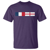 France England Dual Flag Graphic T Shirt Anglo English French Heritage Mixed Roots Pride Match Day