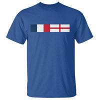 France England Dual Flag Graphic T Shirt Anglo English French Heritage Mixed Roots Pride Match Day