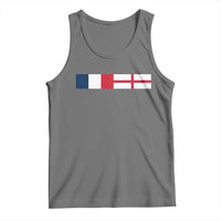 France England Dual Flag Graphic Tank Top Anglo English French Heritage Mixed Roots Pride Match Day