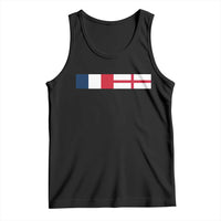 France England Dual Flag Graphic Tank Top Anglo English French Heritage Mixed Roots Pride Match Day