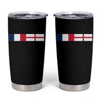 France England Dual Flag Graphic Tumbler Cup Anglo English French Heritage Mixed Roots Pride Match Day