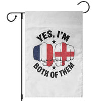 Yes Im Both Of Them France England Flag Fists Graphic Garden Flag French English Anglo Dual Pride Heritage