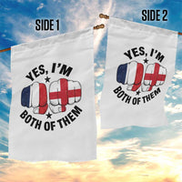 Yes Im Both Of Them France England Flag Fists Graphic Garden Flag French English Anglo Dual Pride Heritage