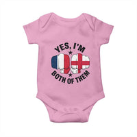 Yes Im Both Of Them France England Flag Fists Graphic Baby Onesie French English Anglo Dual Pride Heritage
