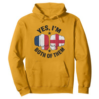 Yes Im Both Of Them France England Flag Fists Graphic Hoodie French English Anglo Dual Pride Heritage