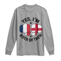 Yes Im Both Of Them France England Flag Fists Graphic Long Sleeve Shirt French English Anglo Dual Pride Heritage