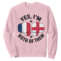 Yes Im Both Of Them France England Flag Fists Graphic Sweatshirt French English Anglo Dual Pride Heritage