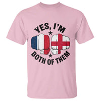 Yes Im Both Of Them France England Flag Fists Graphic T Shirt French English Anglo Dual Pride Heritage