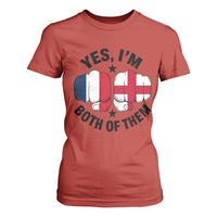 Yes Im Both Of Them France England Flag Fists Graphic T Shirt For Women French English Anglo Dual Pride Heritage