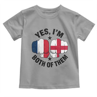Yes Im Both Of Them France England Flag Fists Graphic Toddler T Shirt French English Anglo Dual Pride Heritage