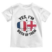 Yes Im Both Of Them France England Flag Fists Graphic Toddler T Shirt French English Anglo Dual Pride Heritage