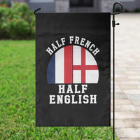 Half French Half English Split Flag Graphic Garden Flag Patriotic Anglo England France Dual Heritage DNA Ancestry