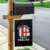 Half French Half English Split Flag Graphic Garden Flag Patriotic Anglo England France Dual Heritage DNA Ancestry