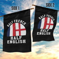 Half French Half English Split Flag Graphic Garden Flag Patriotic Anglo England France Dual Heritage DNA Ancestry