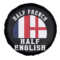 Half French Half English Split Flag Graphic Spare Tire Cover Patriotic Anglo England France Dual Heritage DNA Ancestry