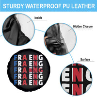 FRA ENG France England Flag Graphic Spare Tire Cover French English Typographic Dual Heritage Pride Match Day