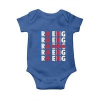 FRA ENG France England Flag Graphic Baby Onesie French English Typographic Dual Heritage Pride Match Day