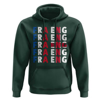 FRA ENG France England Flag Graphic Hoodie French English Typographic Dual Heritage Pride Match Day