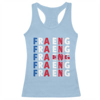 FRA ENG France England Flag Graphic Racerback Tank Top French English Typographic Dual Heritage Pride Match Day