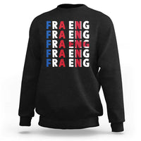 FRA ENG France England Flag Graphic Sweatshirt French English Typographic Dual Heritage Pride Match Day