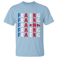 FRA ENG France England Flag Graphic T Shirt French English Typographic Dual Heritage Pride Match Day