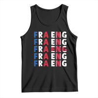 FRA ENG France England Flag Graphic Tank Top French English Typographic Dual Heritage Pride Match Day