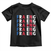 FRA ENG France England Flag Graphic Toddler T Shirt French English Typographic Dual Heritage Pride Match Day