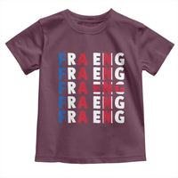 FRA ENG France England Flag Graphic Toddler T Shirt French English Typographic Dual Heritage Pride Match Day