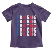 FRA ENG France England Flag Graphic Toddler T Shirt French English Typographic Dual Heritage Pride Match Day