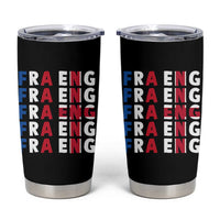 FRA ENG France England Flag Graphic Tumbler Cup French English Typographic Dual Heritage Pride Match Day
