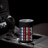FRA ENG France England Flag Graphic Tumbler Cup French English Typographic Dual Heritage Pride Match Day