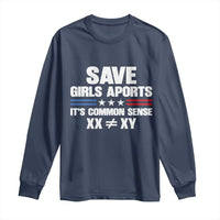 Save Girls Sports Its Common Sense XX Not Equal XY Long Sleeve Shirt Biological Science Varsity Athletic Graphic