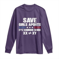 Save Girls Sports Its Common Sense XX Not Equal XY Long Sleeve Shirt Biological Science Varsity Athletic Graphic