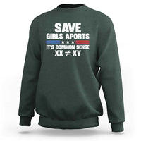 Save Girls Sports Its Common Sense XX Not Equal XY Sweatshirt Biological Science Varsity Athletic Graphic