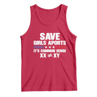 Save Girls Sports Its Common Sense XX Not Equal XY Tank Top Biological Science Varsity Athletic Graphic