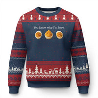 You Know Why I'm Here Deviled Eggs Ugly Christmas Sweater Funny Thanksgiving Potluck - Wonder Print Shop