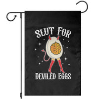 Funny Slut for Deviled Eggs Garden Flag Funny Naughty Thanksgiving Potluck - Wonder Print Shop
