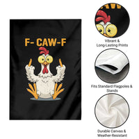 Funny F Caw F Sarcastic Chicken Meme Garden Flag Middle Finger Offensive Humor - Wonder Print Shop