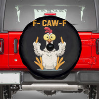Funny F Caw F Sarcastic Chicken Meme Spare Tire Cover Middle Finger Offensive Humor - Wonder Print Shop