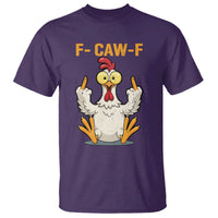 Funny F Caw F Sarcastic Chicken Meme T Shirt Middle Finger Offensive Humor - Wonder Print Shop