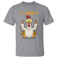 Funny F Caw F Sarcastic Chicken Meme T Shirt Middle Finger Offensive Humor - Wonder Print Shop