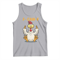 Funny F Caw F Sarcastic Chicken Meme Tank Top Middle Finger Offensive Humor - Wonder Print Shop
