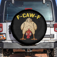 Funny F Caw F Bending Over Chicken Meme Spare Tire Cover Upside Down Head Poultry Humor - Wonder Print Shop