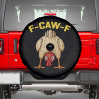 Funny F Caw F Bending Over Chicken Meme Spare Tire Cover Upside Down Head Poultry Humor - Wonder Print Shop