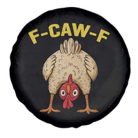 Funny F Caw F Bending Over Chicken Meme Spare Tire Cover Upside Down Head Poultry Humor - Wonder Print Shop