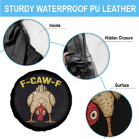 Funny F Caw F Bending Over Chicken Meme Spare Tire Cover Upside Down Head Poultry Humor - Wonder Print Shop