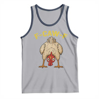 Funny F Caw F Bending Over Chicken Meme Tank Top Upside Down Head Poultry Humor - Wonder Print Shop